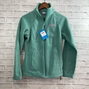Columbia Green Zip Up Fleece Jacket Size SMALL NWT   #C125